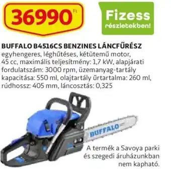 Auchan Buffalo B4516CS benzines láncfűrész 1,7kW 550ml ajánlat