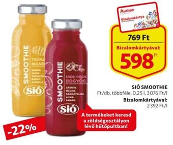 Auchan Sió smoothie 0,25l ajánlat