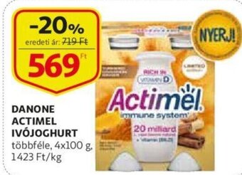 Auchan Danone actimel ivójoghurt 4x100g ajánlat