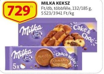 Auchan Milka keksz 132/185g ajánlat