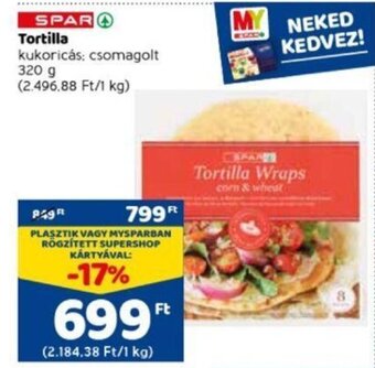 Spar Spar tortilla 320g ajánlat