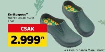 Spar Kerti papucs 1 pár ajánlat