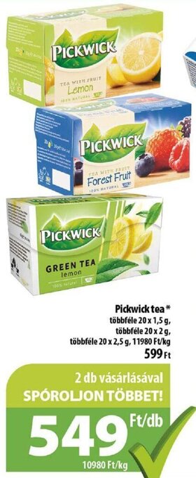 Coop Pickwick tea ajánlat