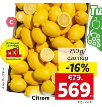 Lidl Citrom 750g ajánlat
