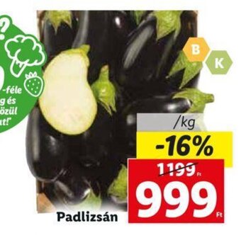 Lidl Padlizsán ajánlat