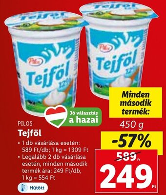 Lidl Pilos tejföl 450g ajánlat