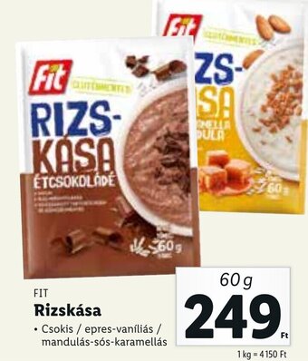 Lidl Fit rizskása 60g ajánlat