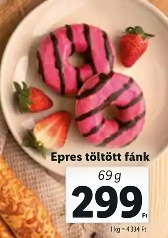 Lidl Epres töltött fánk 69g ajánlat