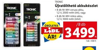 Lidl Tronic újratölthető akkukészlet ajánlat