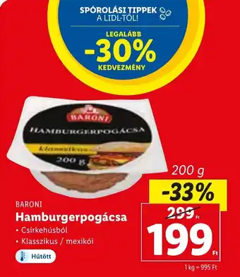 Baroni hamburgerpogácsa 200g