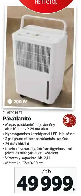 Lidl Silvercrest párátlanító 200w ajánlat