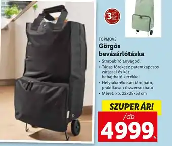 Lidl Topmove görgős bevásárlótáska ajánlat