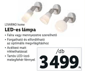 Lidl Livarno home LED-es lámpa ajánlat