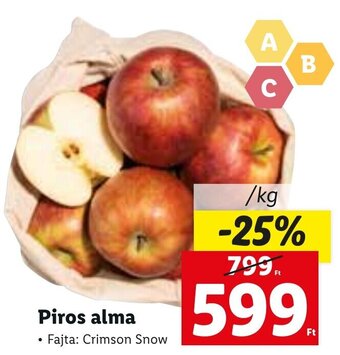 Lidl Piros alma ajánlat
