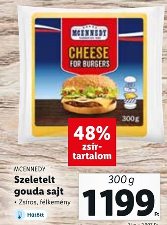 Lidl Mcennedy szeletelt gouda sajt 300g ajánlat