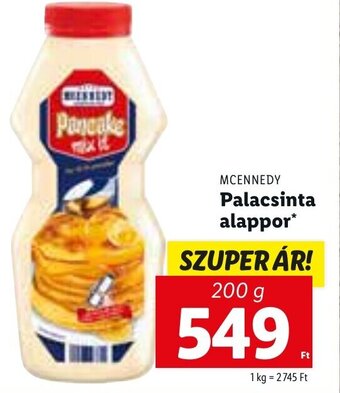 Lidl Mcennedy palacsinta alappor 200g ajánlat