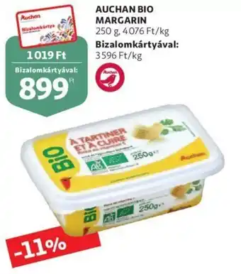 Auchan Auchan bio margarin 250g ajánlat