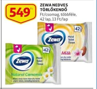Auchan Zewa nedves törlőkendő 42 lap ajánlat