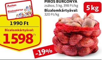 Auchan Piros burgonya 5kg ajánlat