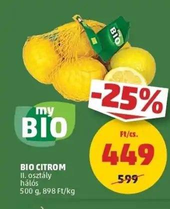 PENNY My bio Citrom 500g ajánlat