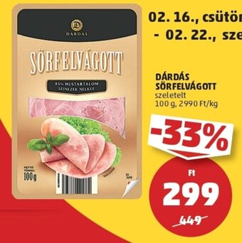 PENNY Dárdás sörfelvágott 100g ajánlat
