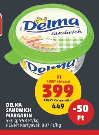 PENNY Delma sandwich margarin 450g ajánlat