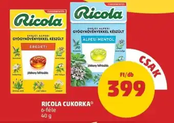 PENNY Ricola cukorka 40g ajánlat
