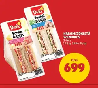 PENNY Deli háromszögletű szendvics 175g ajánlat