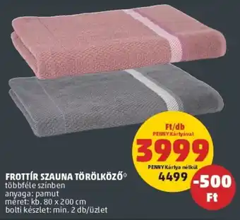 Frottír szauna törölköző 1 db