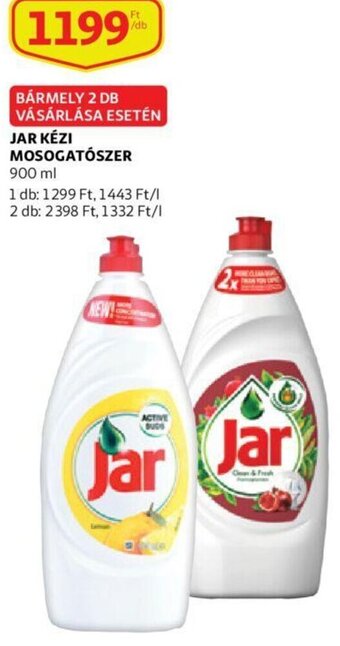 Auchan Jar kézi mosogatószer 900ml ajánlat