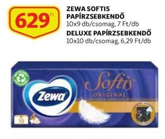 Auchan Zewa softis papírzsebkendő 10 x 9 db ajánlat