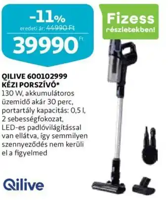 Auchan Qilive 600102999 kézi porszívó 130w ajánlat