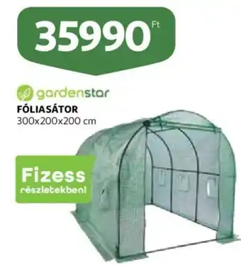 Auchan Gardenstar fóliasátor 300x200x200cm ajánlat