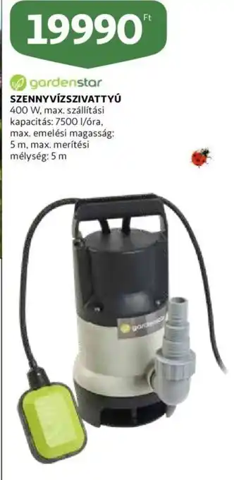 Auchan Gardenstar szennyvízszivattyú 400w ajánlat