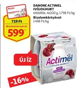 Auchan Danone Actimel ivójoghurt 4x100g ajánlat