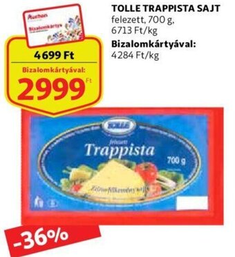 Auchan Tolle Trappista sajt 700g ajánlat