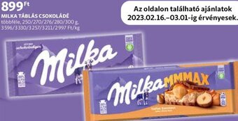 Auchan Milka Táblás csokoládé 250-300g ajánlat