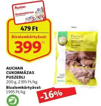 Auchan Auchan Cukromázas puszedli 200g ajánlat