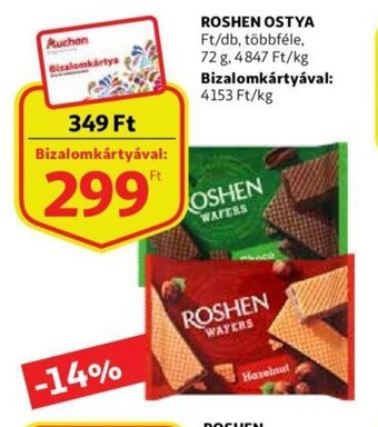 Auchan Roshen ostya 72g ajánlat