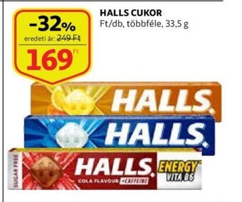 Auchan Halls cukor 33.5g ajánlat