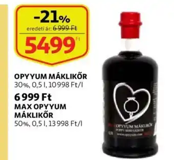 Auchan Opyyum máklikőr 0.5l ajánlat