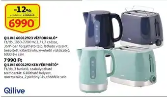 Auchan Qilive 60012923 vízforraló ajánlat