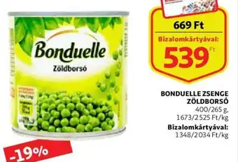 Auchan Bonduelle zsenge zöldborsó 400/265g ajánlat