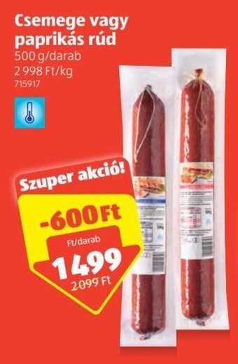 ALDI Csemege vagy paprikás rúd 500g ajánlat