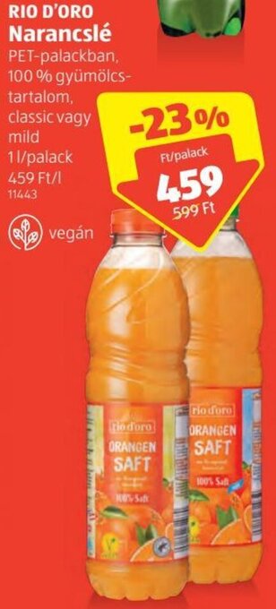 ALDI Rio D'Oro Narancslé 1l ajánlat