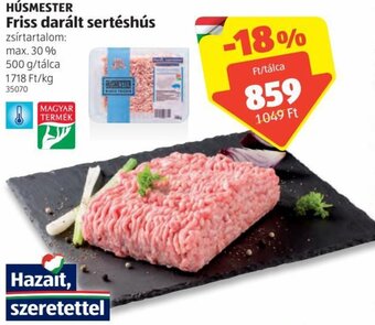 ALDI Húsmester Friss darált sertéshús 500g ajánlat