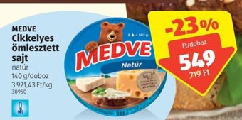 ALDI Medve Cikkelyes ömlesztett sajt 140g ajánlat