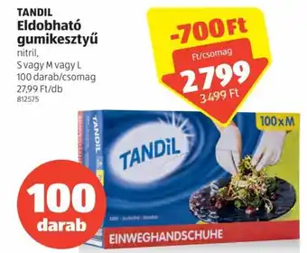 ALDI Tandil Eldobhatő gumikesztyű 1db ajánlat