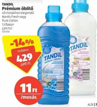 ALDI Tandil Prémiu, öblítő ajánlat