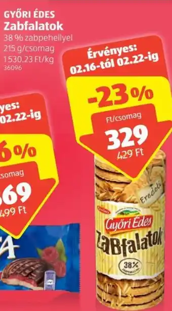 ALDI Győri Édes Zabfalatok 215g ajánlat